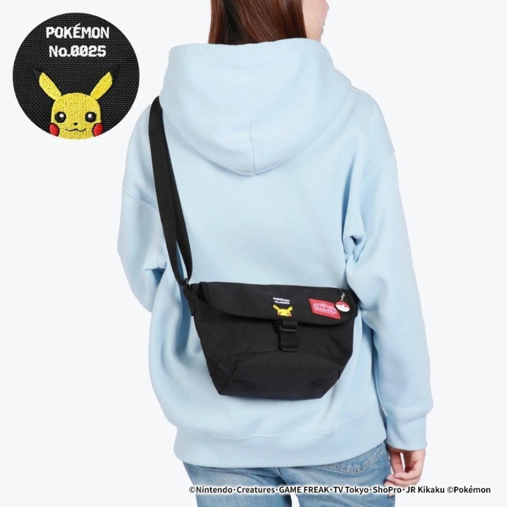 現貨+預購 Manhattan Portage 聯名 寶可夢 pokemon 曼哈頓包 皮卡丘 郵差包 日本(小)-細節圖2
