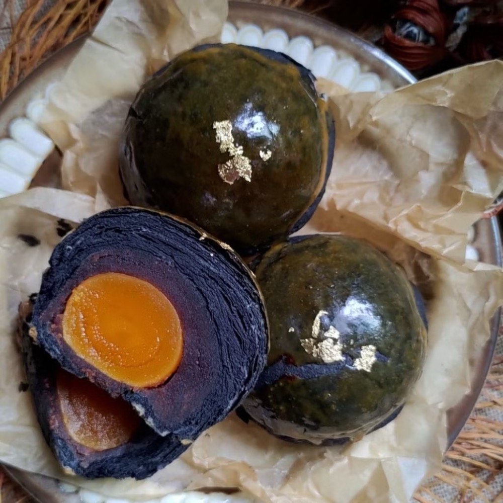 【Kyuu_ki_】金黃蛋黃酥  大顆紅土鹹鴨蛋🌝   宇治抹茶🍵   低糖豆沙餡🫘 抹茶甜點-細節圖5