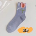 ［酷妞妞］ ins可愛立體花朵中筒襪-規格圖2