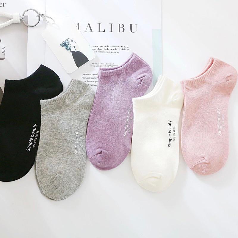 [酷妞妞］ins學院風清新純色休閒船襪-細節圖3