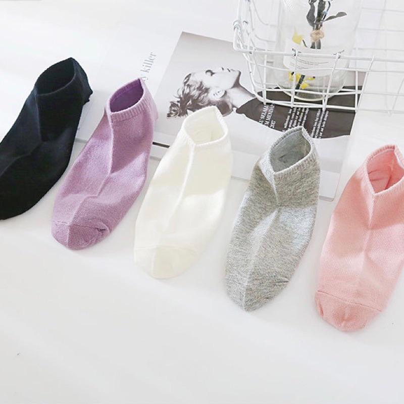 [酷妞妞］ins學院風清新純色休閒船襪-細節圖5