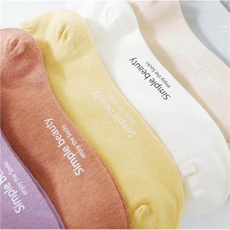 [酷妞妞］ins學院風清新純色休閒船襪-細節圖8