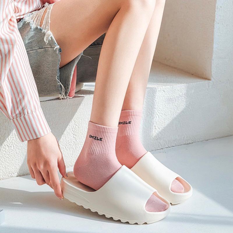 ［酷妞妞］夏季日系糖果色小清新運動休閒中筒襪🌈-細節圖5