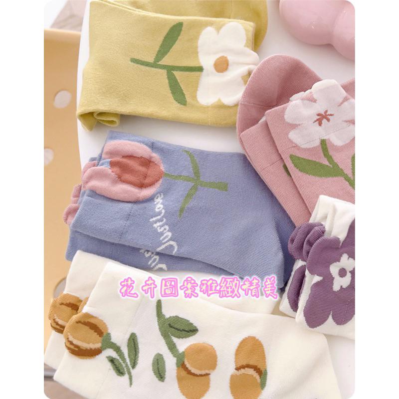 ［酷妞妞］ ins可愛立體花朵中筒襪-細節圖4