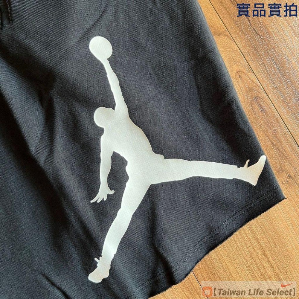 ★6折↘1080元!NIKE JORDAN HBR 大飛人 刺繡簽名 磨毛 不收邊 棉短褲 黑 DV5028-010-細節圖2