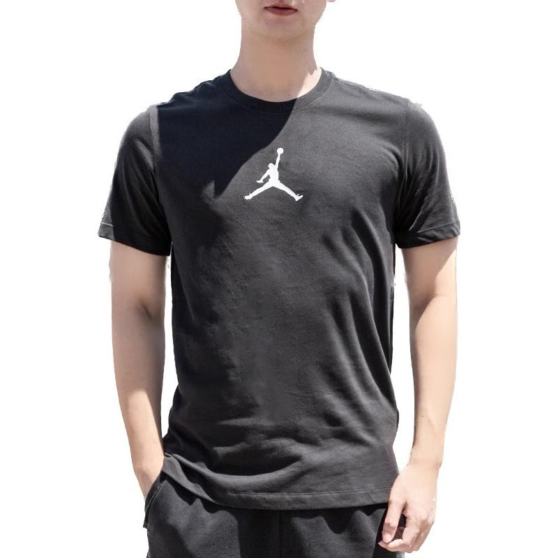 ★650元↘台灣公司貨! AIR JORDAN JUMPMAN 燙印飛人  短T 舒適 透氣  黑 CW5191-010-細節圖8