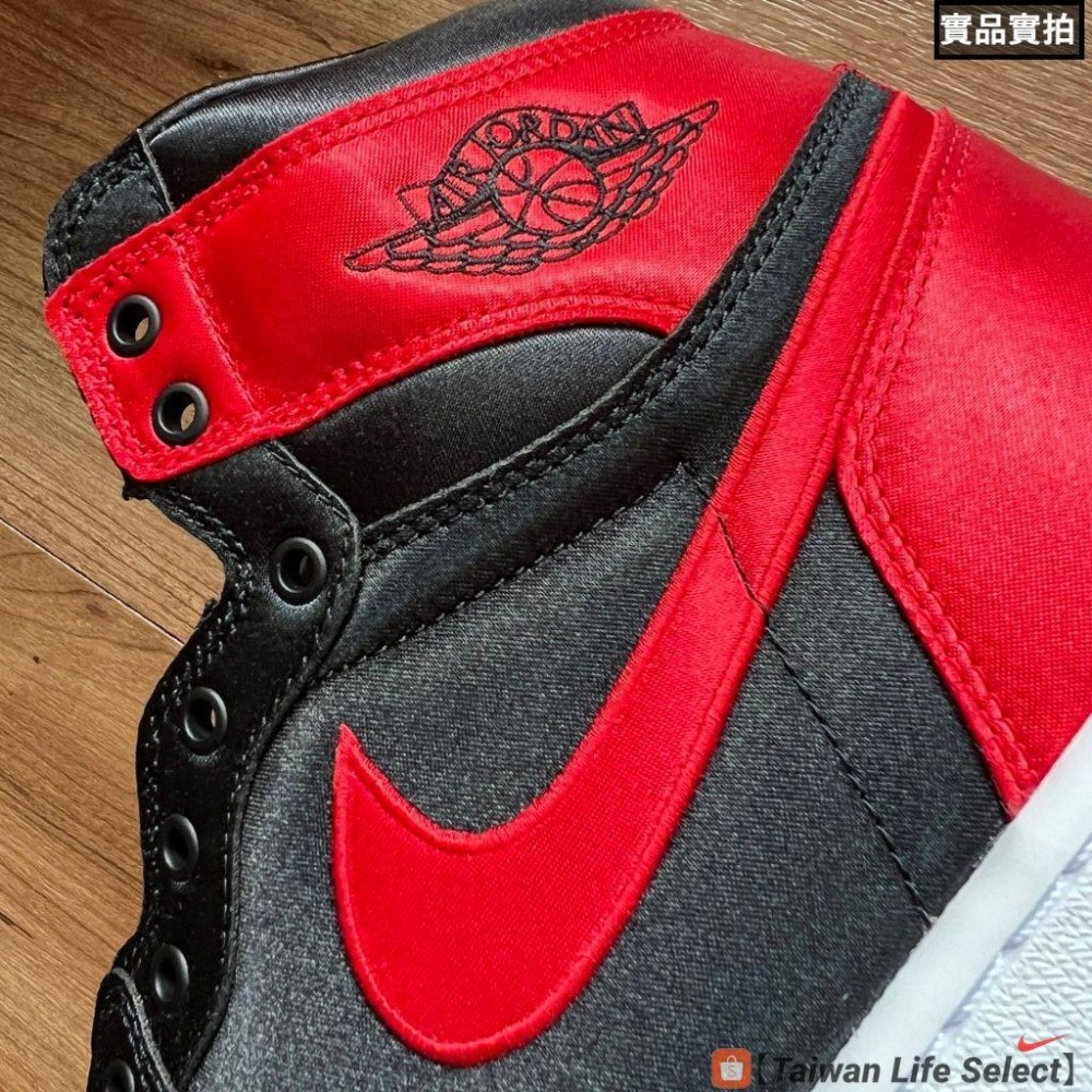 ★73折↘4580元!W AIR JORDAN 1 HIGH OG BRED 黑紅 緞面絲綢 禁穿 FD4810-061-細節圖3