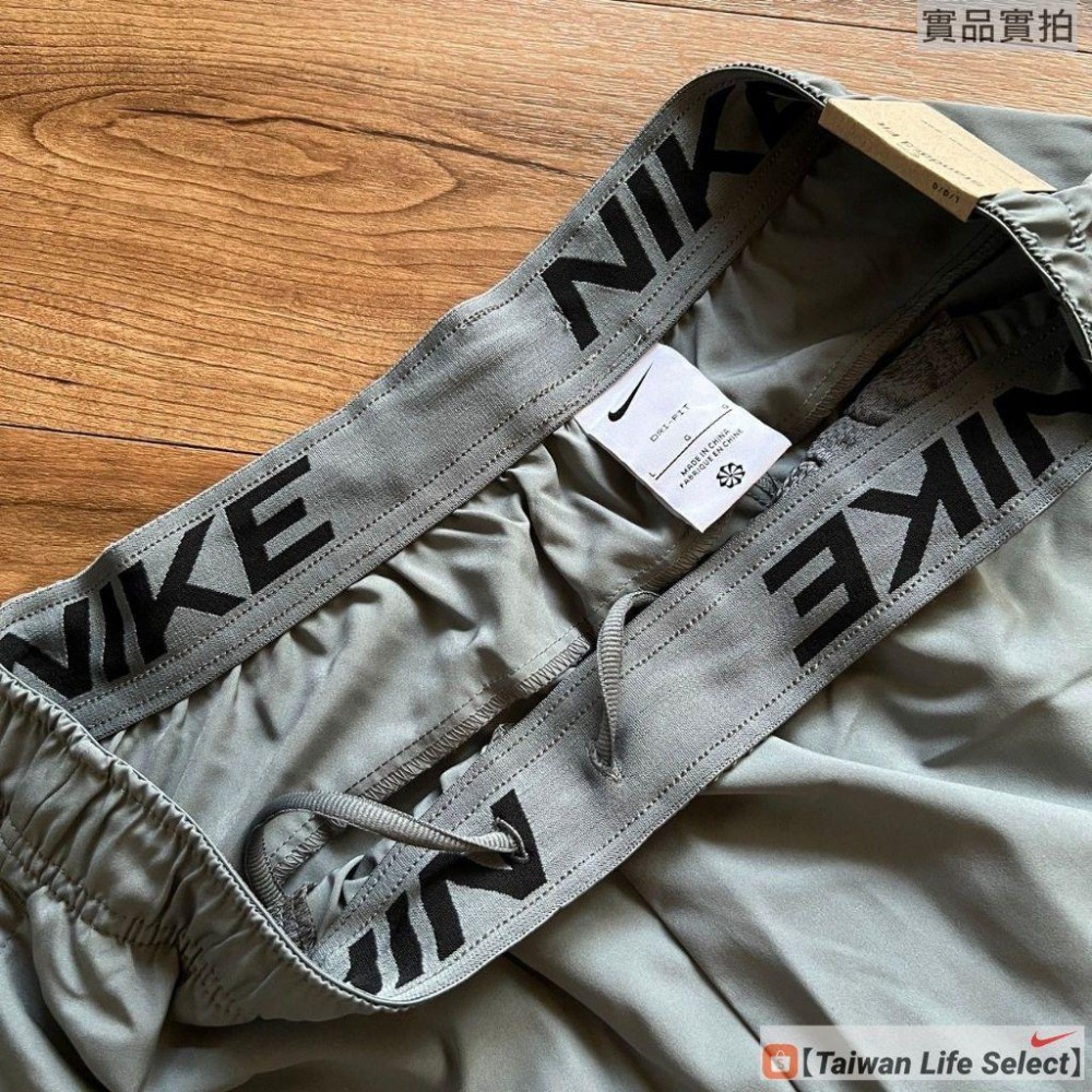 ★890元↘NIKE公司貨! NIKE DriFIT 9吋 高階訓練 梭織短褲 口袋 快速排汗 灰 DM6618-084-細節圖6