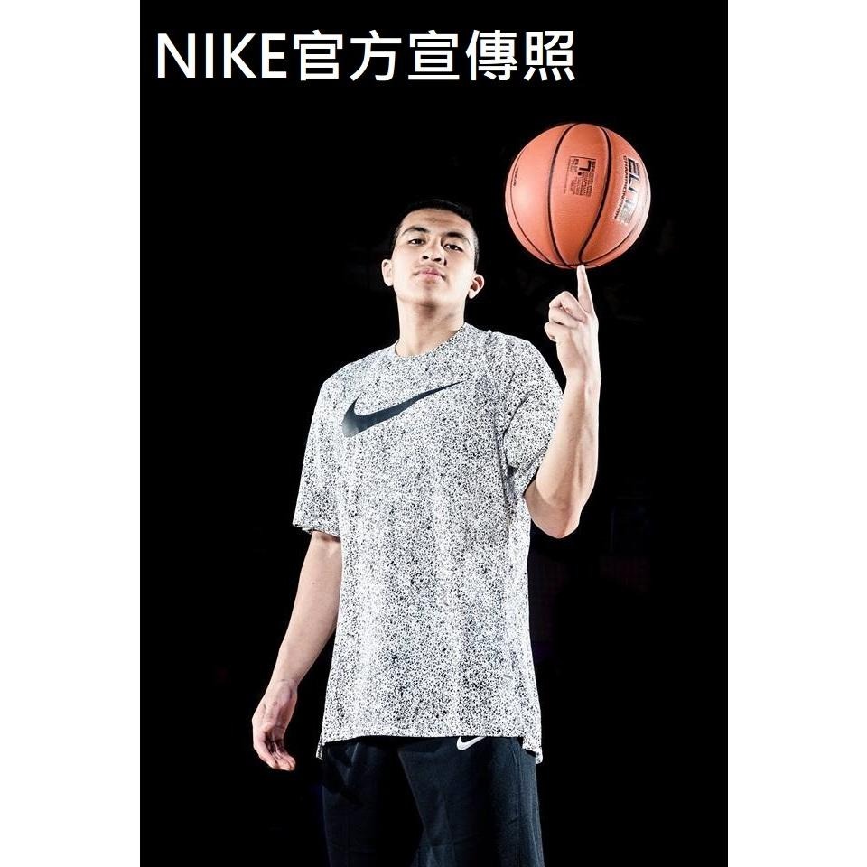 ★7折↘850元!絕版品!NIKE BASKETBALL DRI-FIT 黑勾 大LOGO潑墨T 830948-100-細節圖5