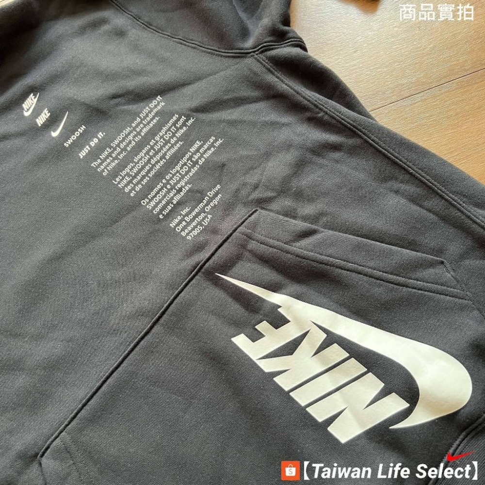 ★6折↘1190元! NIKE NSW HOODIE 標語文字 保暖 內刷毛 棉 帽T 黑 DQ5153-010-細節圖2