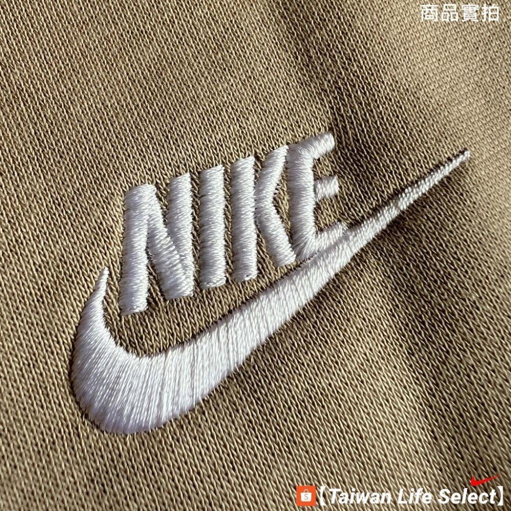 ★68折↘1090元! NIKE NSW CLUB 奶茶色 保暖 內刷毛  刺繡勾 大學T  BV2663-247-細節圖3