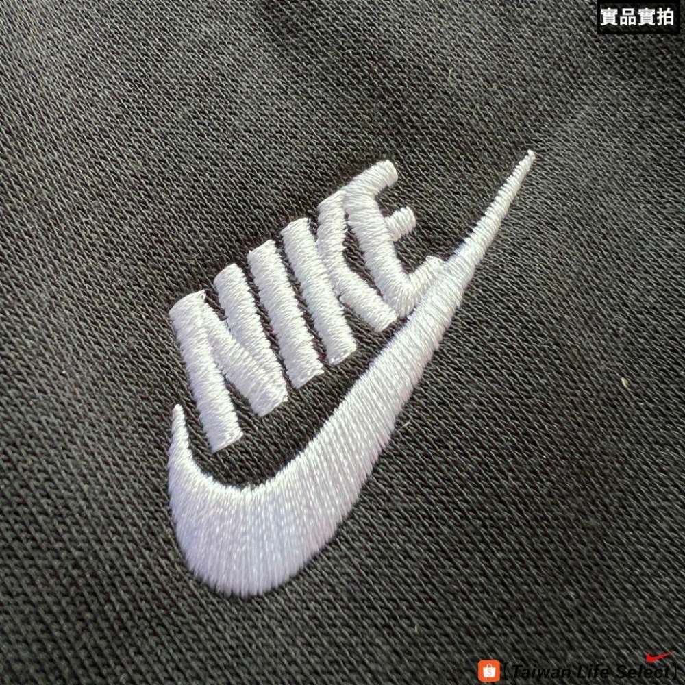 55折↘1090元!臺灣公司貨!NIKE 刺繡小勾 內刷毛 保暖 休閒 訓練 縮口 百搭 黑 BV2738-010-細節圖2