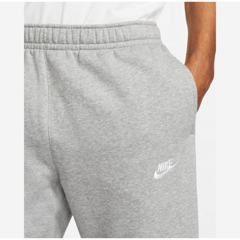 1290元! NIKE NSW CLUB FLEECE 電繡小勾 內刷毛 棉質 縮口 運動長褲 灰 BV2673-063-細節圖3