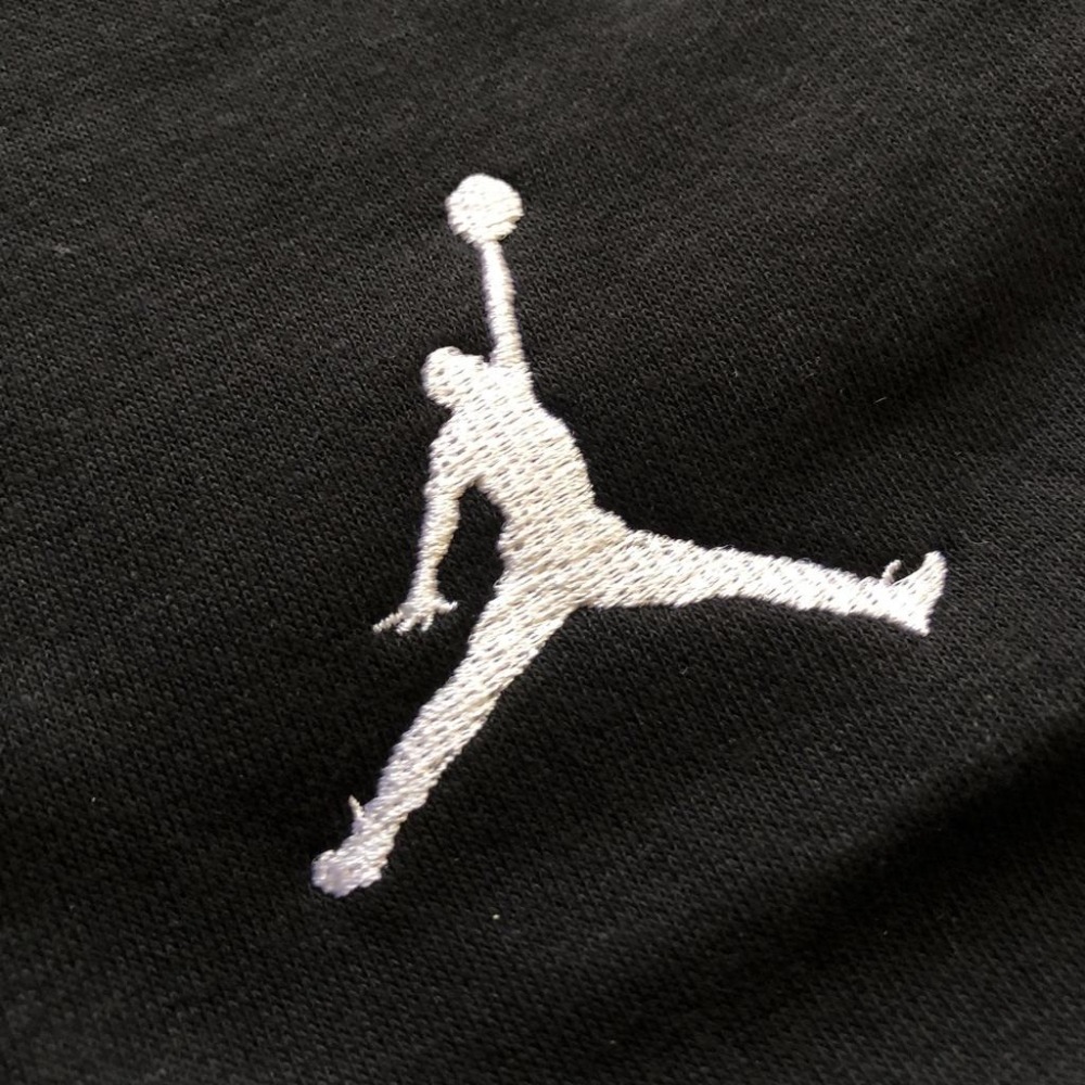 ★7折↘1280元! AIR JORDAN FLIGHT FLEECE 縮口棉褲 刺繡飛人 黑 AH3933-010-細節圖2