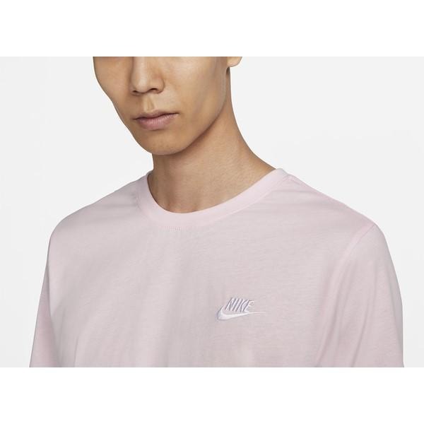 ★7折↘590元!台灣NIKE公司貨!NIKE CLUB 基本款 刺繡LOGO 粉色 純棉 短T AR4999-665-細節圖7