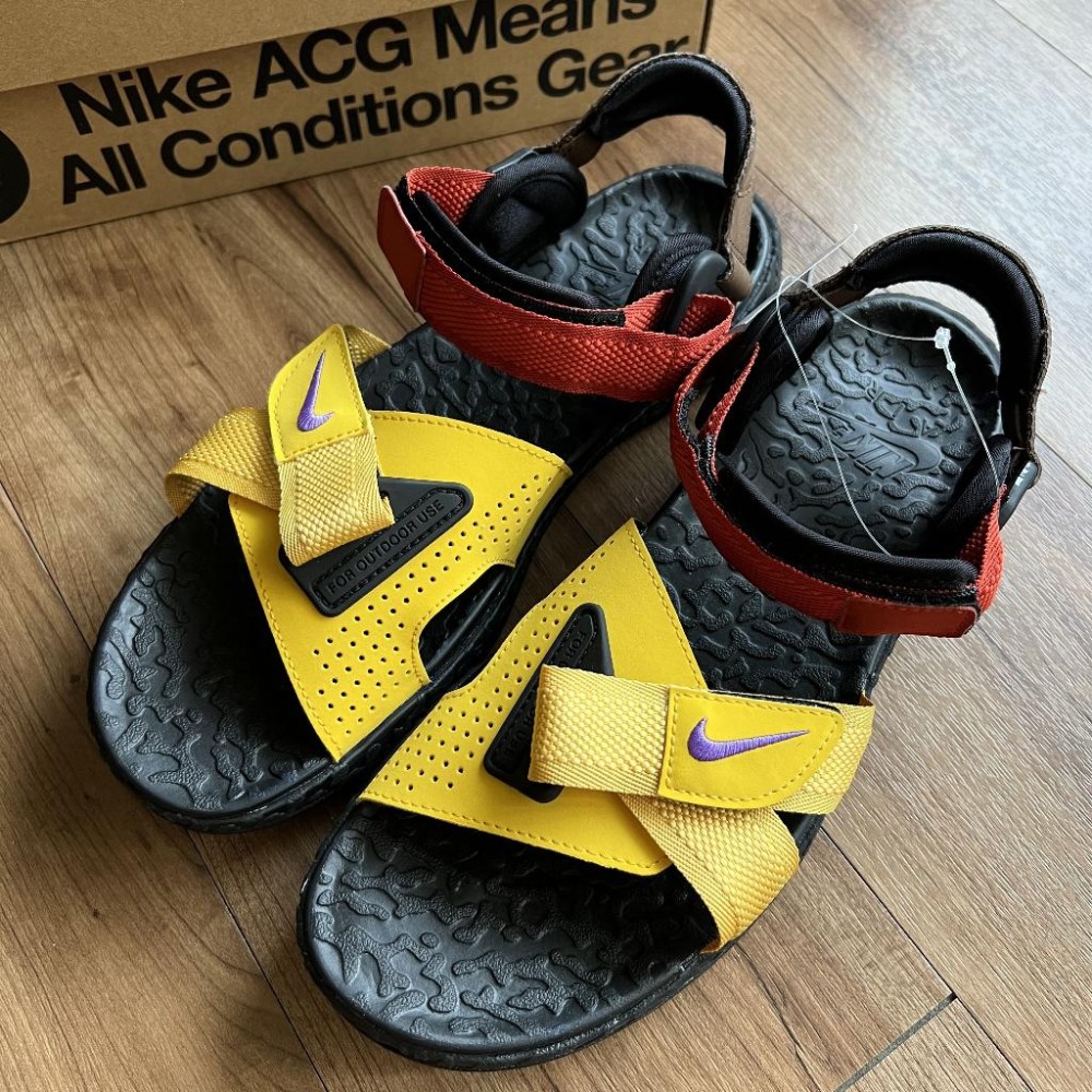 ★68折↘1690元!NIKE ACG AIR DESCHUTZ+ 涼鞋 戶外 朔溪 海邊 黃紅棕 DO8951-700-細節圖2