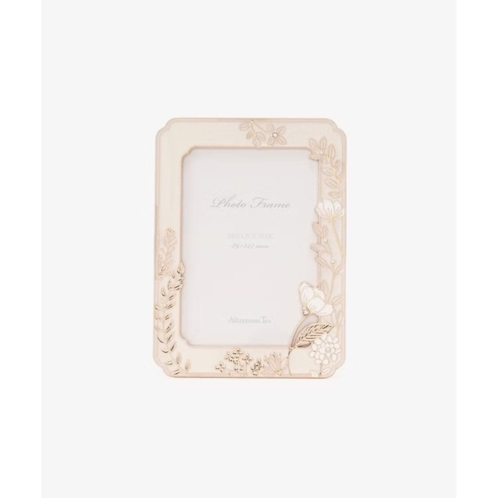 Afternoon Tea  花朵 水鑽 象牙粉 優雅 質感 超美 相框 禮物 3.5*5英吋 現貨-細節圖6
