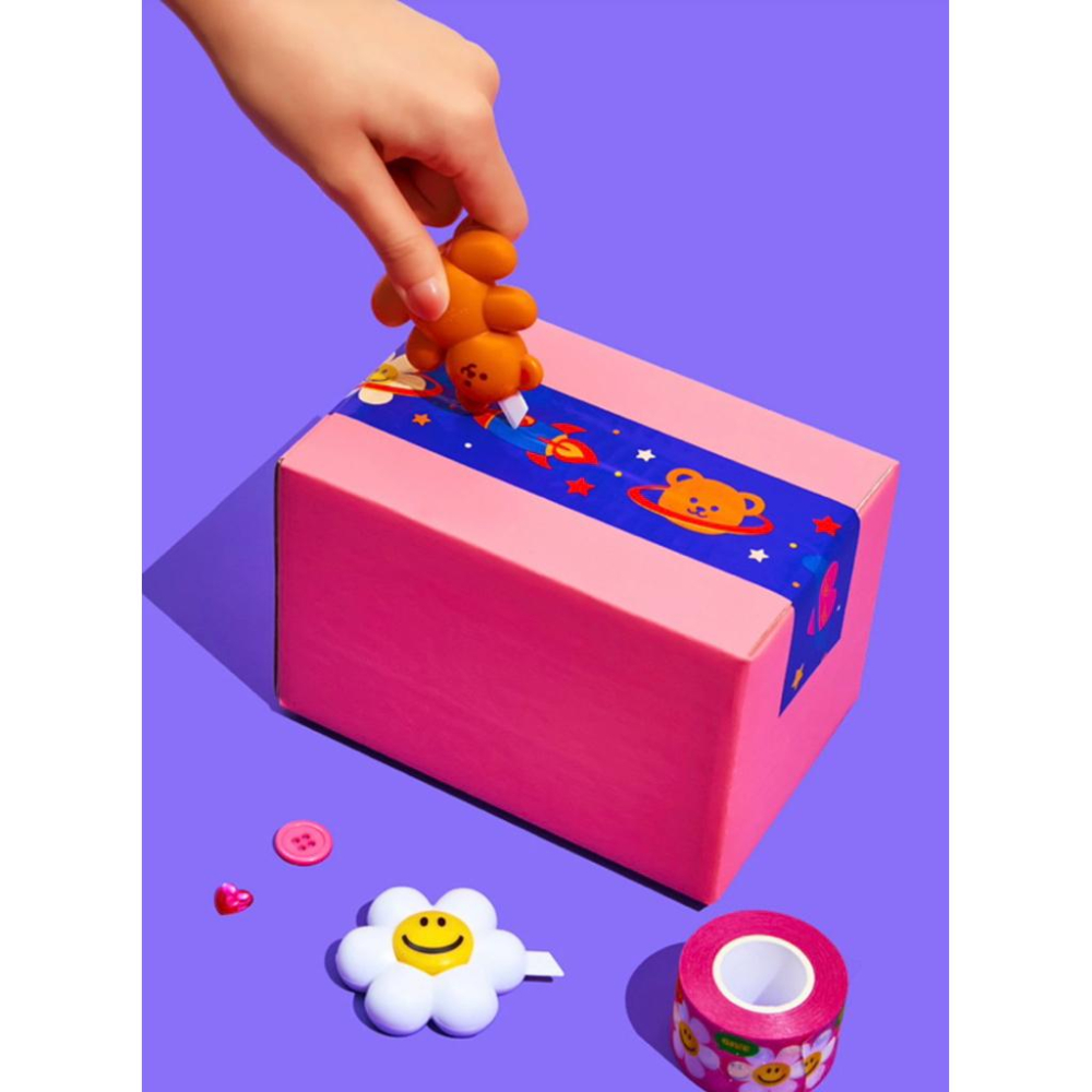 WIGGLE WIGGLE 迷你盒子切割器 可愛切紙器 小花熊熊造型 文具小物-細節圖5