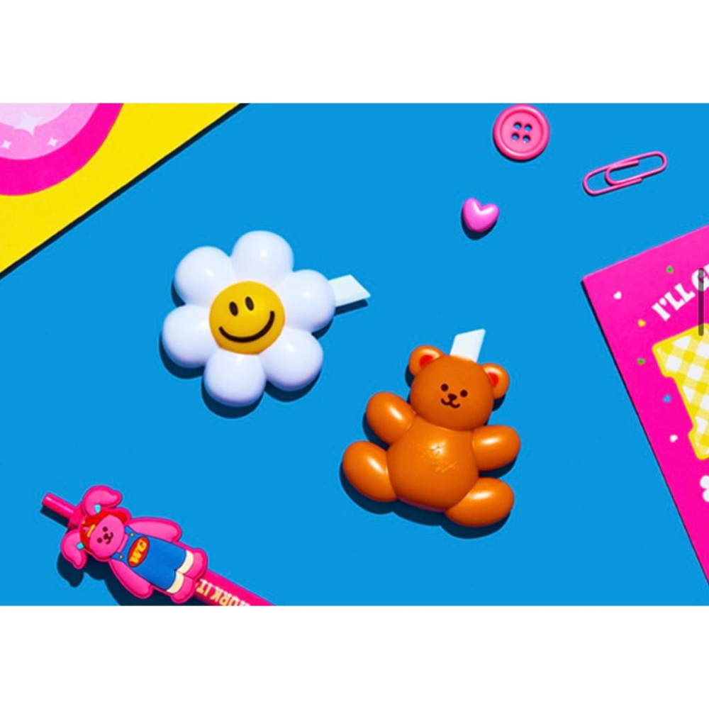 WIGGLE WIGGLE 迷你盒子切割器 可愛切紙器 小花熊熊造型 文具小物-細節圖6