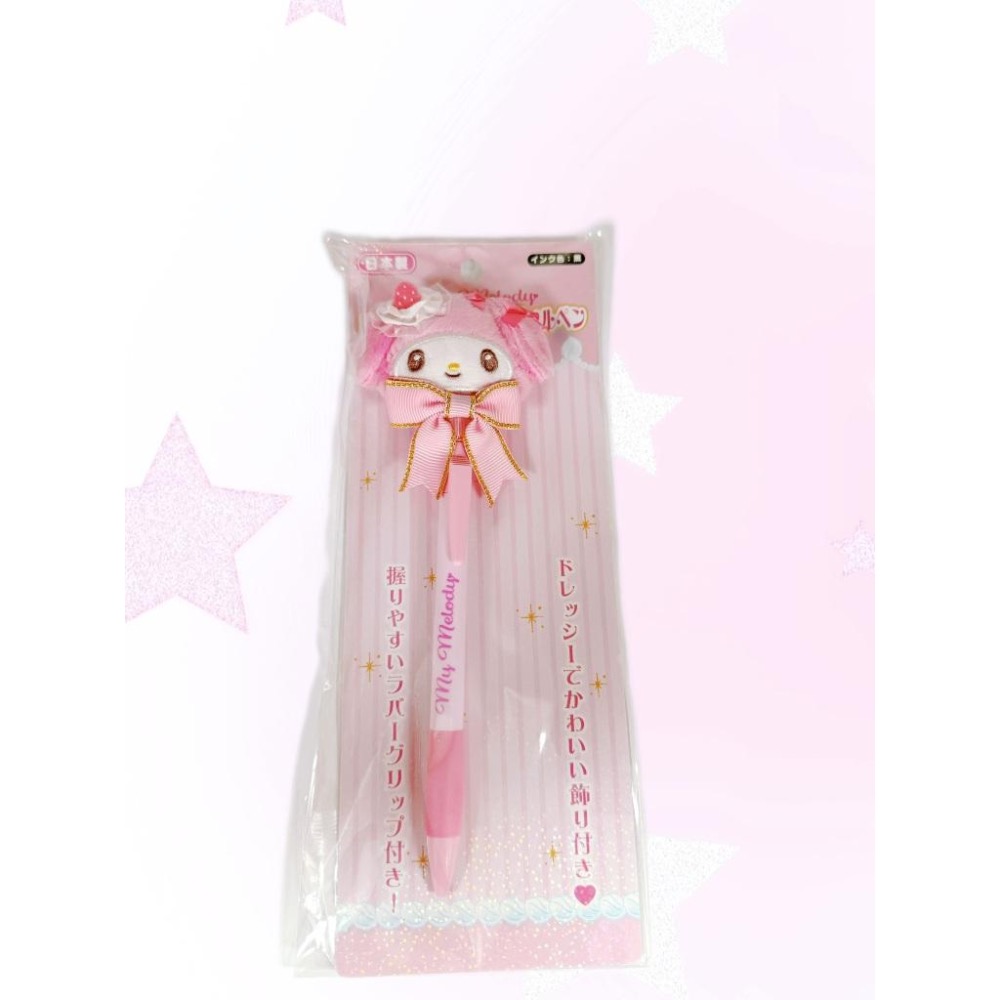 日本代購 🔥現貨🔥日本 三麗鷗 kitty 美樂蒂 酷洛米 絨毛造型原子筆 黑筆-細節圖3