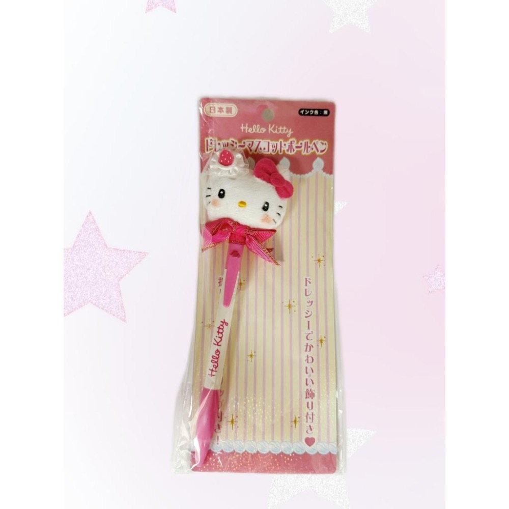 日本代購 🔥現貨🔥日本 三麗鷗 kitty 美樂蒂 酷洛米 絨毛造型原子筆 黑筆-細節圖4