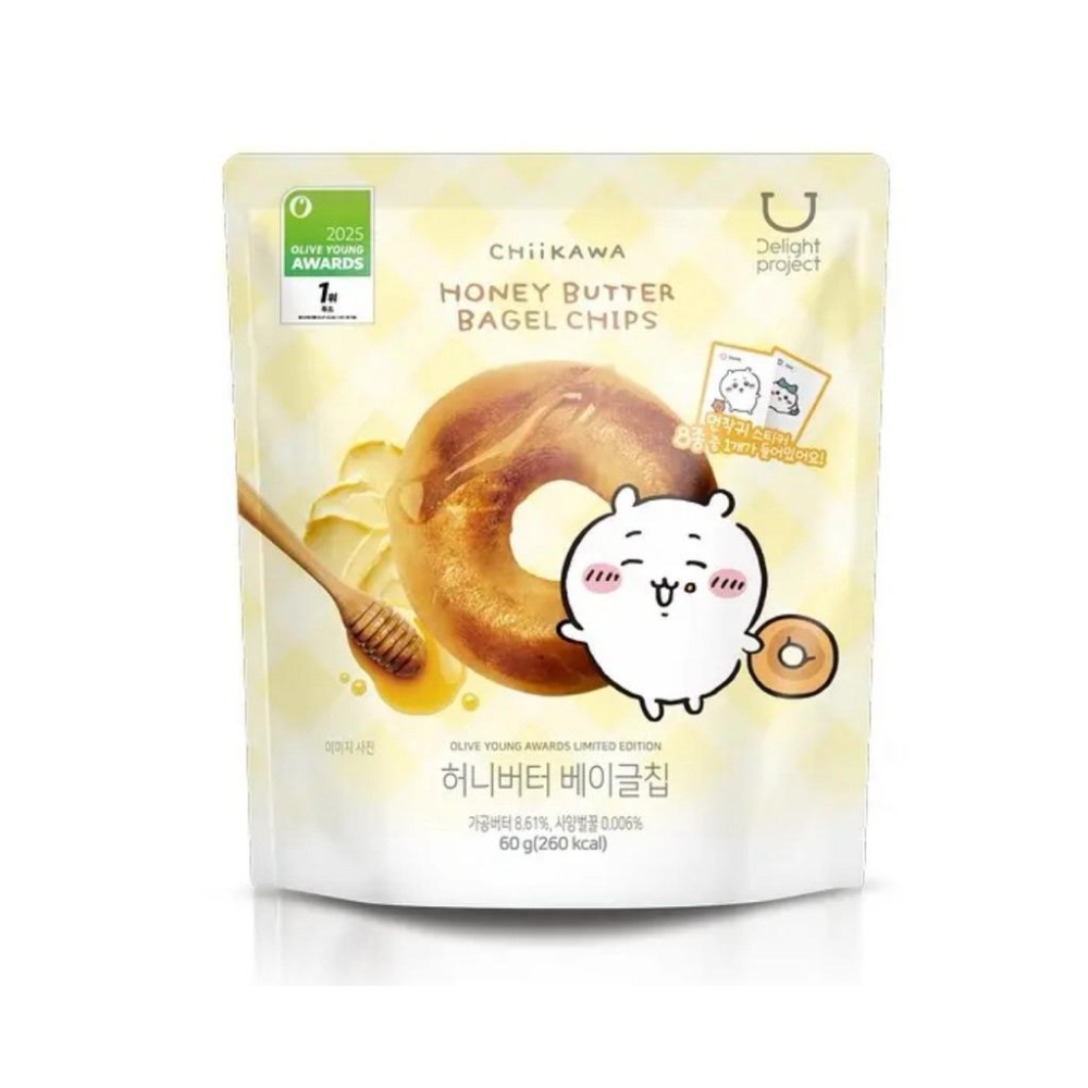 【現貨熱賣】吉伊卡哇 Chiikawa Olive Young 聯名貝果餅乾 多口味-細節圖3