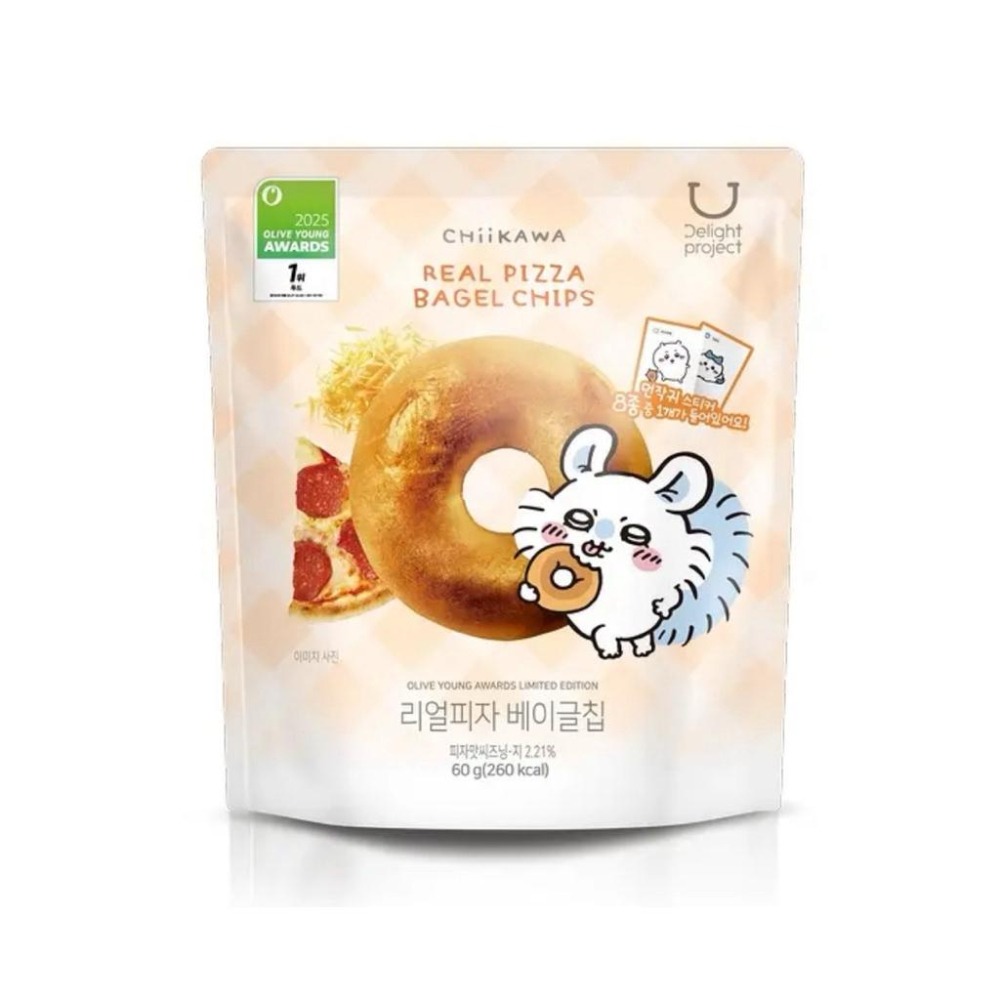 【現貨熱賣】吉伊卡哇 Chiikawa Olive Young 聯名貝果餅乾 多口味-細節圖5