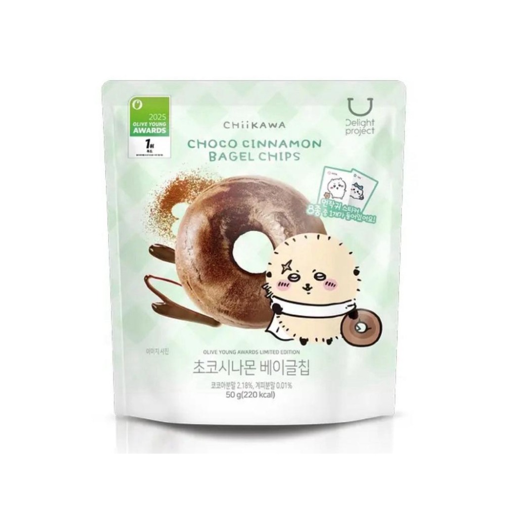 【現貨熱賣】吉伊卡哇 Chiikawa Olive Young 聯名貝果餅乾 多口味-細節圖6