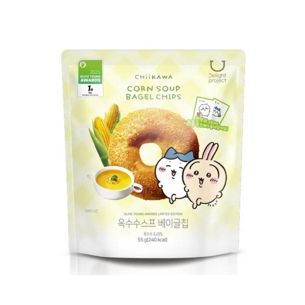 【現貨熱賣】吉伊卡哇 Chiikawa Olive Young 聯名貝果餅乾 多口味-細節圖7