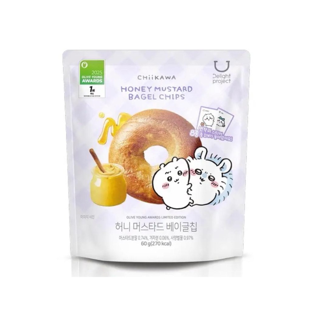 【現貨熱賣】吉伊卡哇 Chiikawa Olive Young 聯名貝果餅乾 多口味-細節圖9