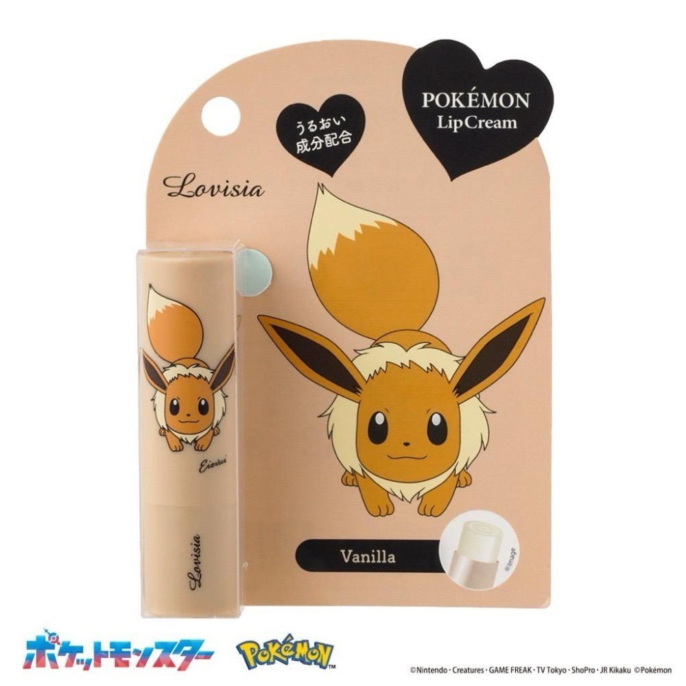 Lovisia × Pokémon 聯名潤唇膏｜寶可夢護唇膏 保濕不黏膩 可愛角色 日本限定版-細節圖3
