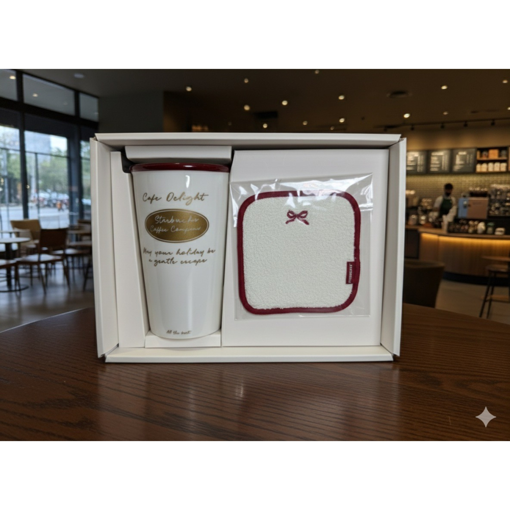 韓國代購現貨🔥隔日到貨 馬克杯＋吸水杯墊禮盒｜送禮自用都適合｜簡約質感款｜交換禮物｜聖誕禮物｜跨年送禮-細節圖2