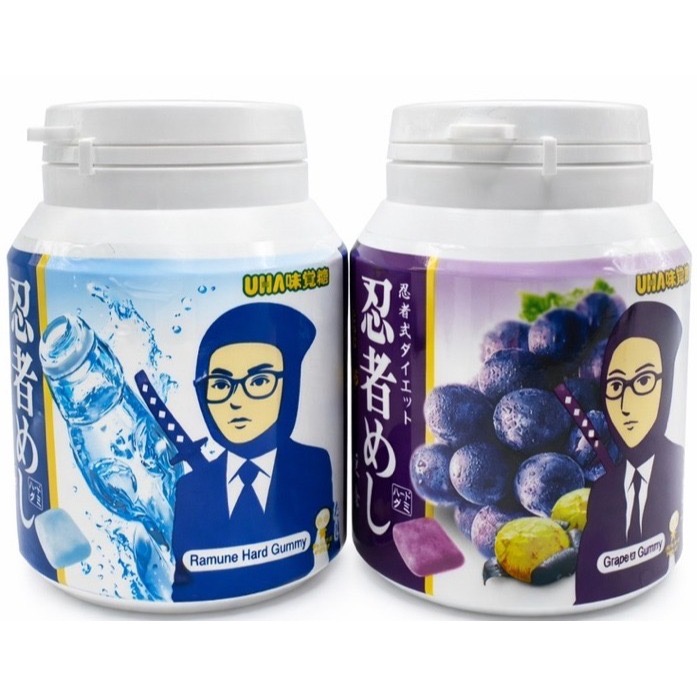 日本 UHA 味覺糖 忍者軟糖 蘇打汽水 巨峰葡萄 UHA忍者 彈珠汽水-細節圖2