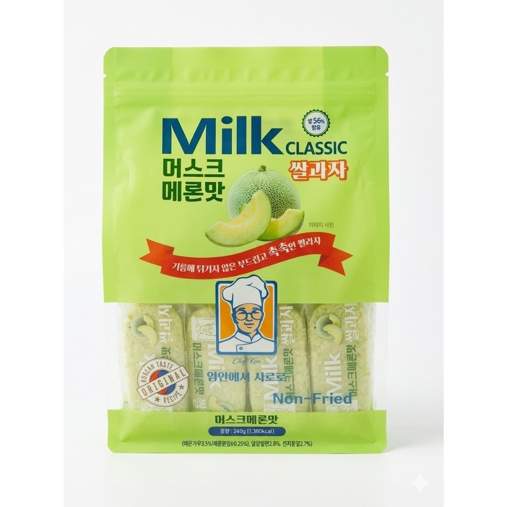 🇰🇷韓國米餅 Milk Classic 牛奶 草莓 起司 哈蜜瓜 香蕉 雞蛋 六種口味任選-規格圖1
