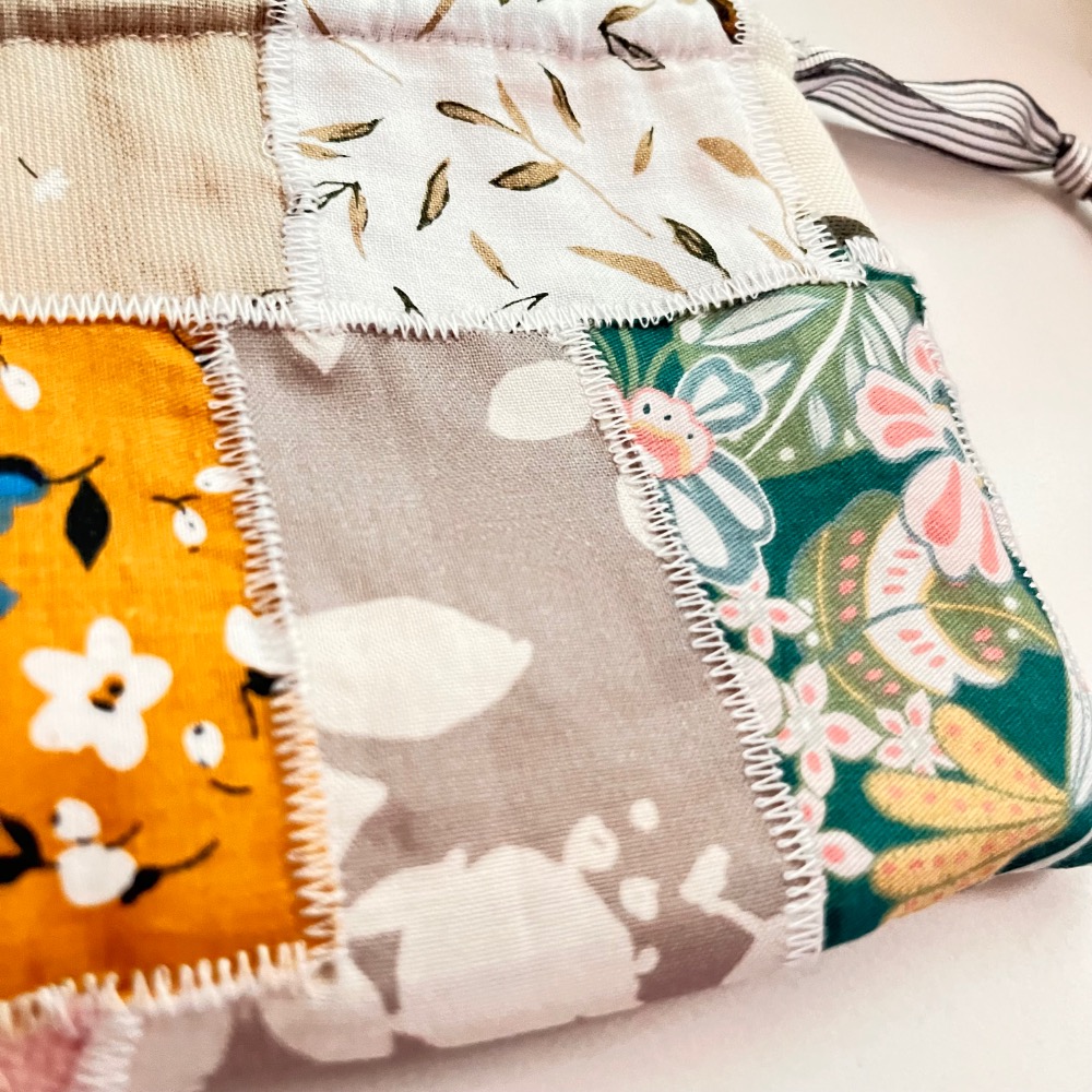 原創手作小粉花刺繡束口收納袋/3號-細節圖6