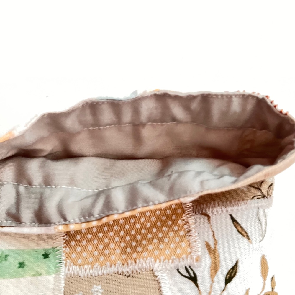 原創手作小清新風拼布束口收納袋/4號-細節圖11