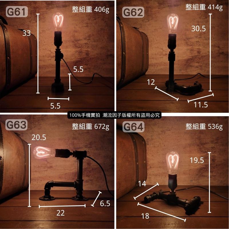 📣台灣現貨24H內出🎊loft工業鐵管造型燈工業鐵管燈復古床頭擺飾燈送禮吧檯酒吧裝潢北歐走道藝術燈裝飾美式造型燈客廳臥室-細節圖4