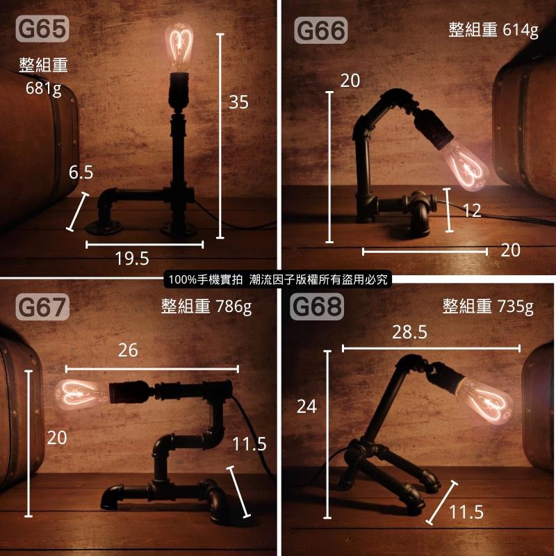 📣台灣現貨24H內出🎊loft工業鐵管造型燈工業鐵管燈復古床頭擺飾燈送禮吧檯酒吧裝潢北歐走道藝術燈裝飾美式造型燈客廳臥室-細節圖5