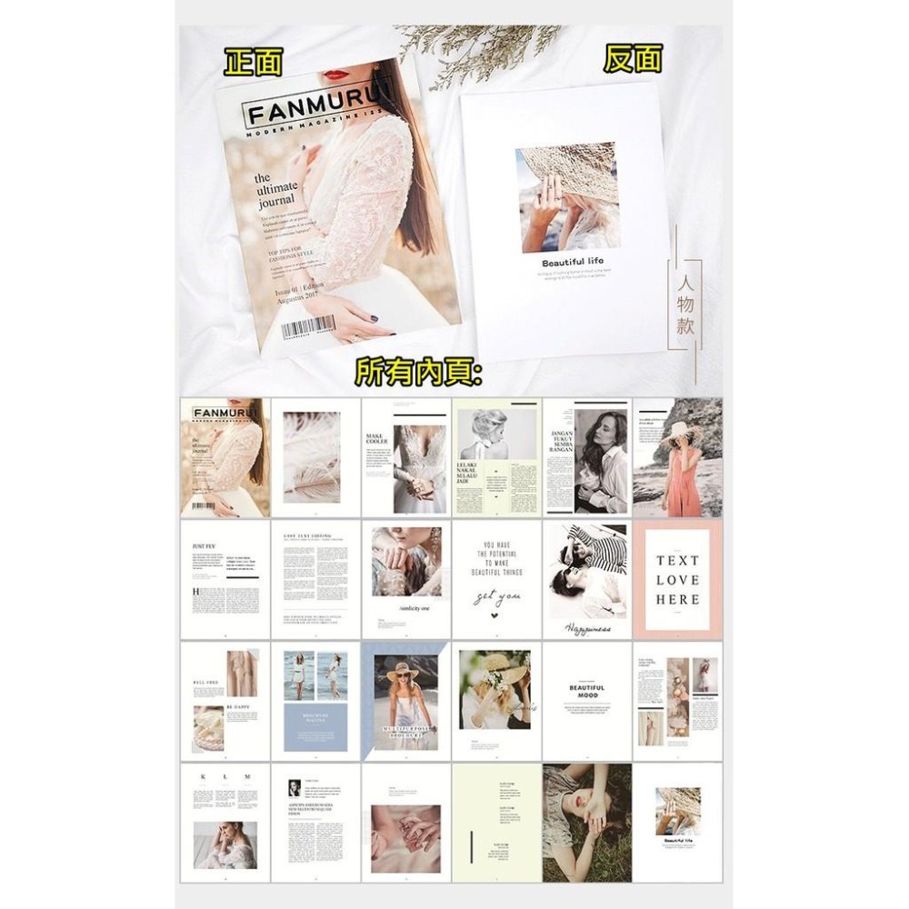 【台灣現貨免等】📣英文歐美設計款雜誌🎊拍照道具拍攝背景擺件裝飾拍照道具IG雜貨小物Zakka飾品化妝品保養品食物拍照-細節圖4