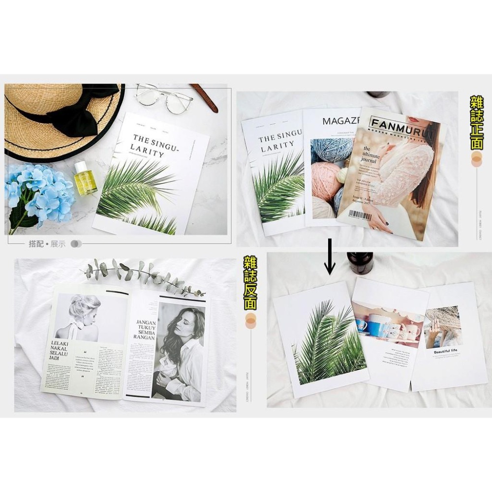 【台灣現貨免等】📣英文歐美設計款雜誌🎊拍照道具拍攝背景擺件裝飾拍照道具IG雜貨小物Zakka飾品化妝品保養品食物拍照-細節圖8