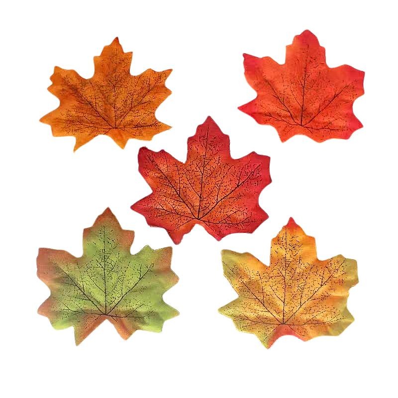 【台灣現貨24H內寄出】📣仿真楓葉🎊質感絹布拍攝背景擺件裝飾拍照道具IG雜貨Zakka飾品化妝品保養品食物拍照假楓葉-細節圖2