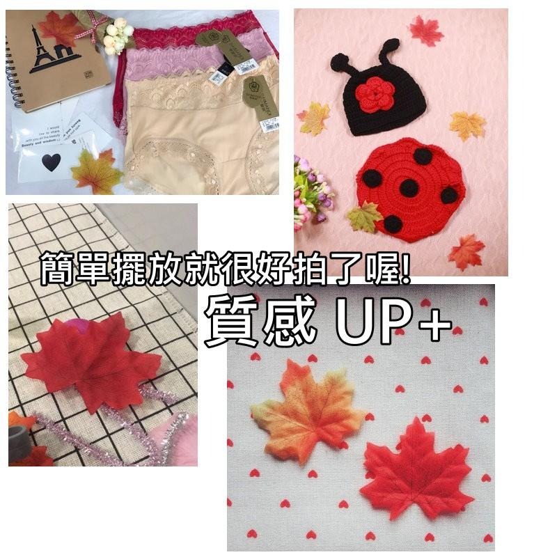 【台灣現貨24H內寄出】📣仿真楓葉🎊質感絹布拍攝背景擺件裝飾拍照道具IG雜貨Zakka飾品化妝品保養品食物拍照假楓葉-細節圖5