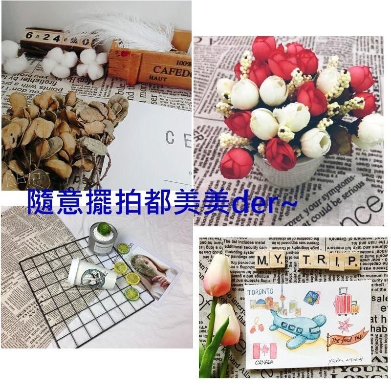 【台灣現貨24H內寄送】📣拍攝道具🎊英文棉麻布拍攝背景擺件裝飾拍照道具IG雜貨小物Zakka飾品化妝品保養品食物拍照-細節圖3