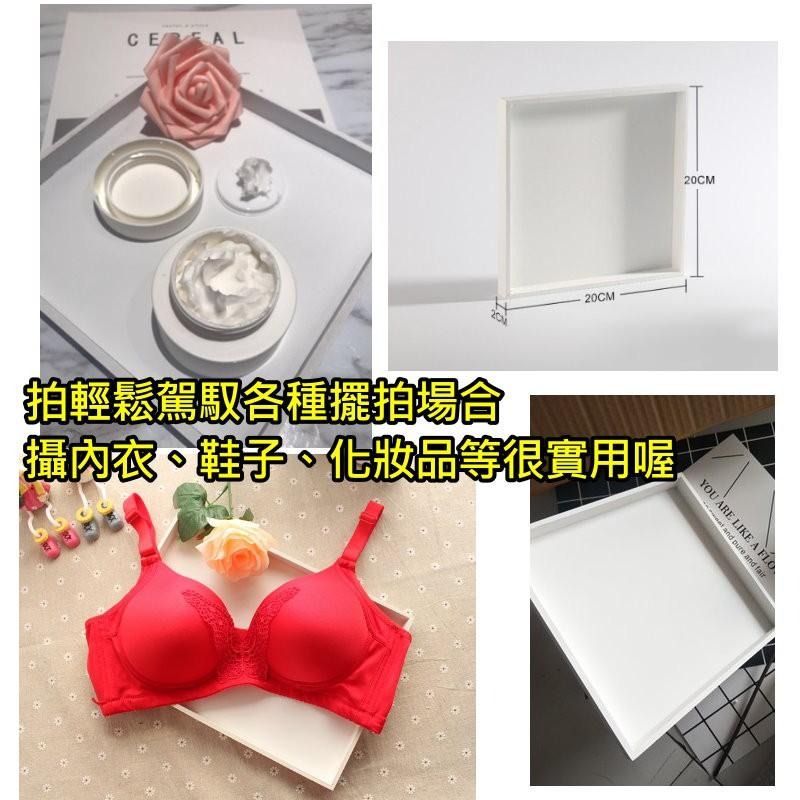 【現貨24H內寄出】IG美拍收納盒-冷淡風木頭白色盒子托盤韓國chic擺拍背景飾品產品拍照道具奶白方盤木盒ins白色木盒-細節圖6