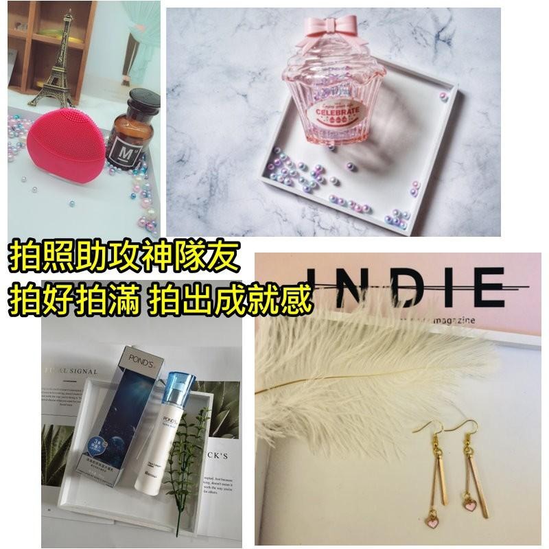 【現貨24H內寄出】IG美拍收納盒-冷淡風木頭白色盒子托盤韓國chic擺拍背景飾品產品拍照道具奶白方盤木盒ins白色木盒-細節圖9