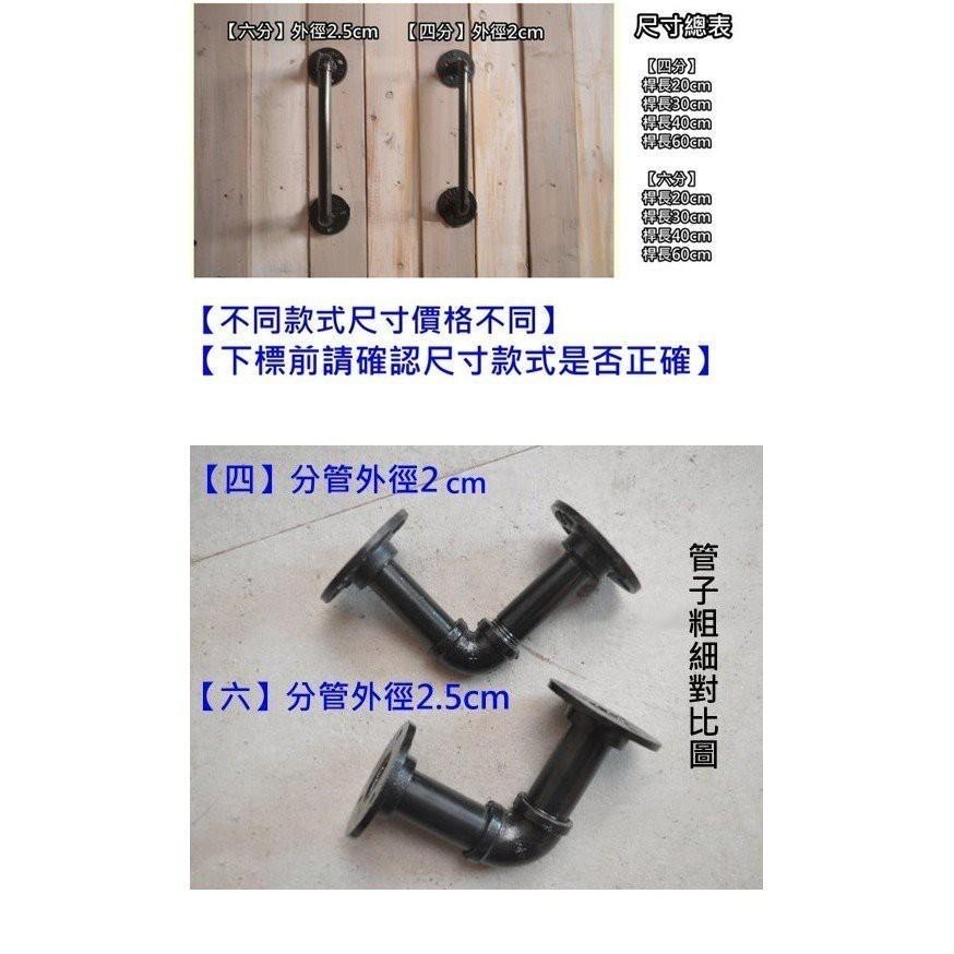 【工業風鐵管門把】穀倉門門把loft復古鐵管把手拉門手把黑色大門拉把門把法蘭片木門手把櫥櫃門把水管手把民宿餐廳裝潢手把-細節圖3