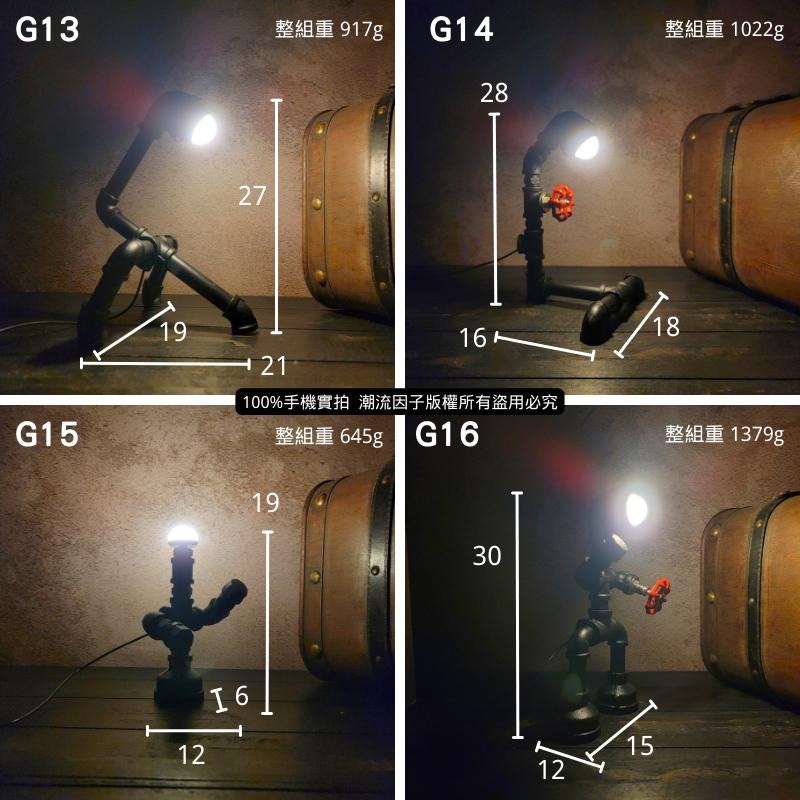 📣台灣現貨24H內出🎊機器人造型燈loft工業鐵管裝飾燈復古藝術燈床頭氛圍燈吧檯酒吧裝潢裝飾美式藝術燈水管擺飾燈生日禮物-細節圖6