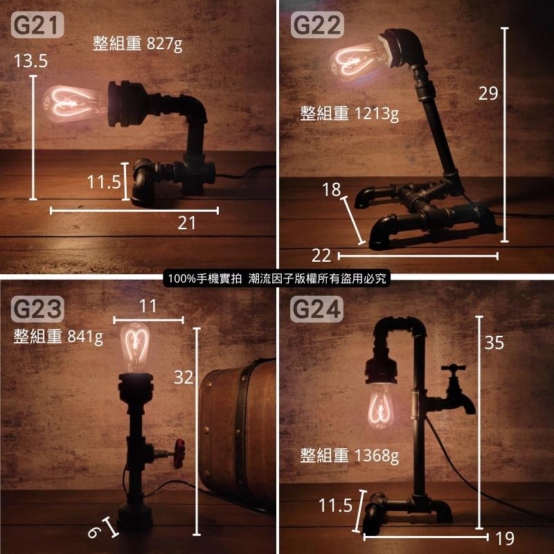 📣台灣現貨24H內出🎊手工鐵管裝飾燈loft工業鐵管造型燈工業復古床頭氛圍燈吧檯酒吧擺飾燈手工藝術燈水管造型燈生日禮物-細節圖4