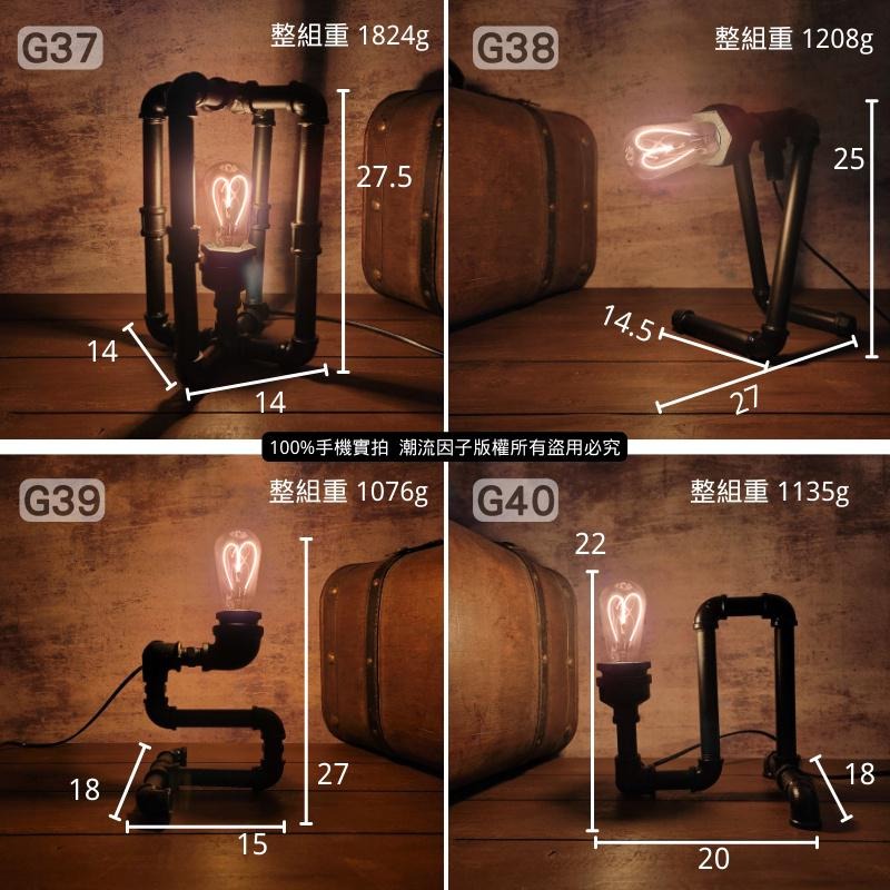 📣台灣現貨24H內出🎊手工鐵管裝飾燈loft工業鐵管造型燈工業復古床頭氛圍燈吧檯酒吧擺飾燈手工藝術燈水管造型燈生日禮物-細節圖8