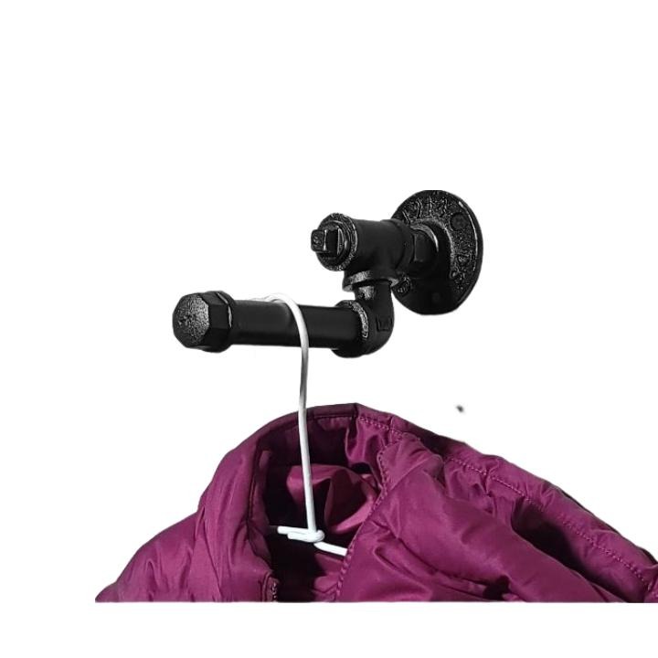 👉台灣現貨免等24H內寄👈造型美式掛勾復古風工業風loft隔板支撐架架子法蘭片鍍鋅管造型衣架三角架四分管層板架衣鉤鐵管-細節圖2